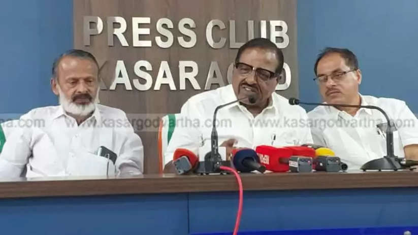 Rajmohan Unnithan addressing a press conference