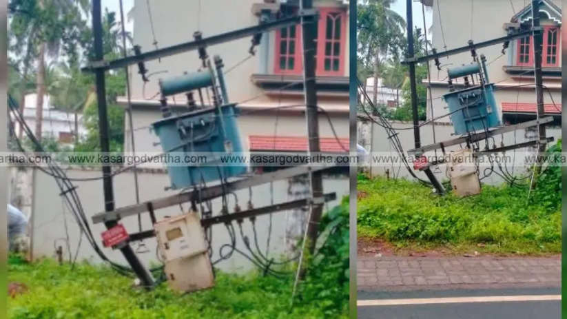 Unsafe transformer posing a threat