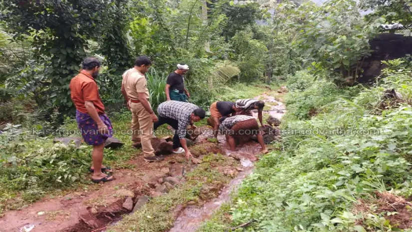 road partially made traffic-worthy