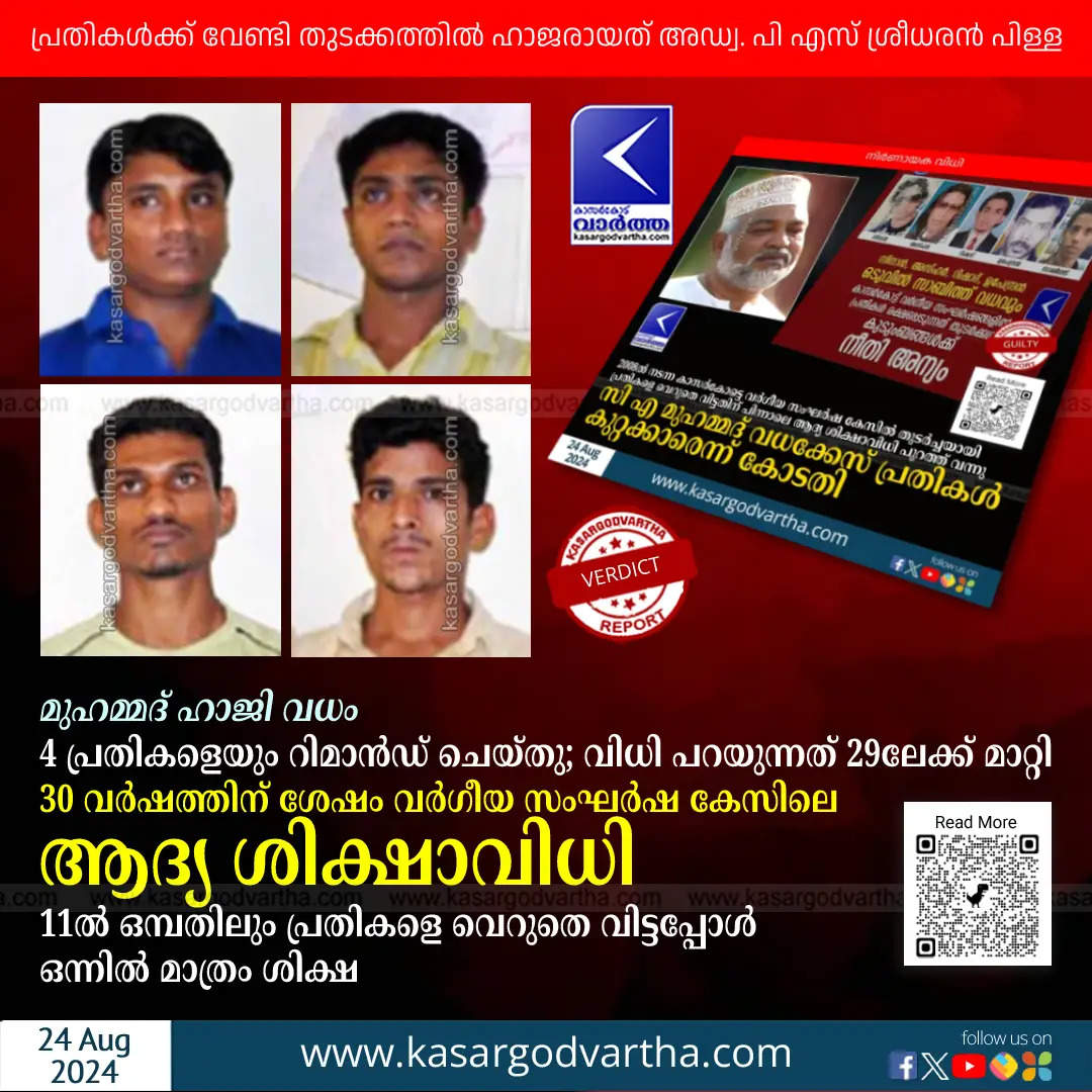 kasaragod murder case four convicted