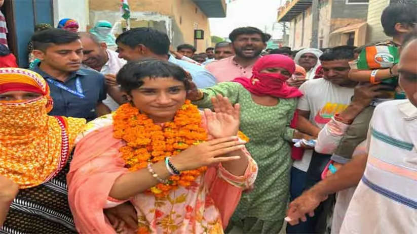 Vinesh Phogat, Wrestling Star, Scores Political Upset in Haryana