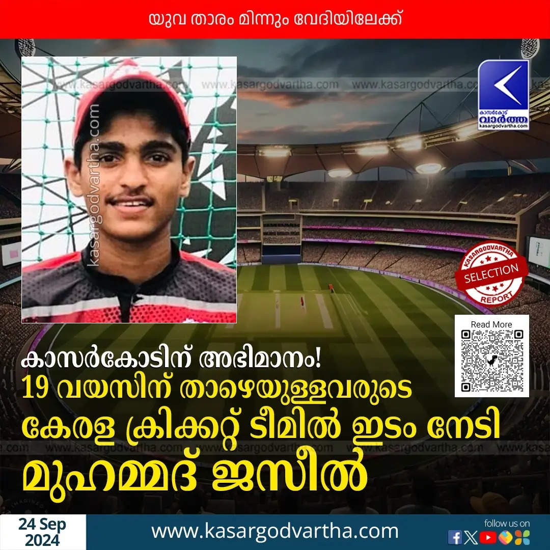 Muhammad Jasil, Kerala Under 19 Cricket Team