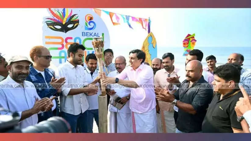 Minister Muhammad Riyas Lighting Lamp at Bekal Beach Carnival