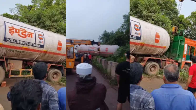 Tanker lorry accident in Kasargod