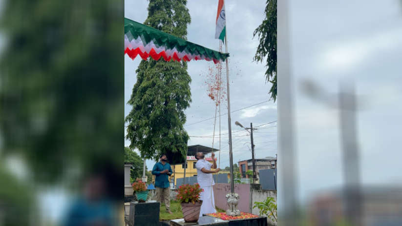 independence day celebration  kasaragod municipal chairman a