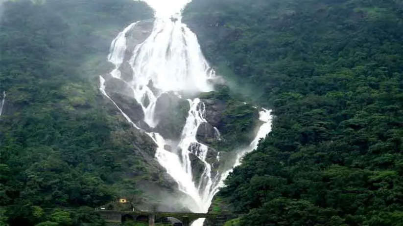 dudhsagar waterfall  a must visit place in goa during monsoon