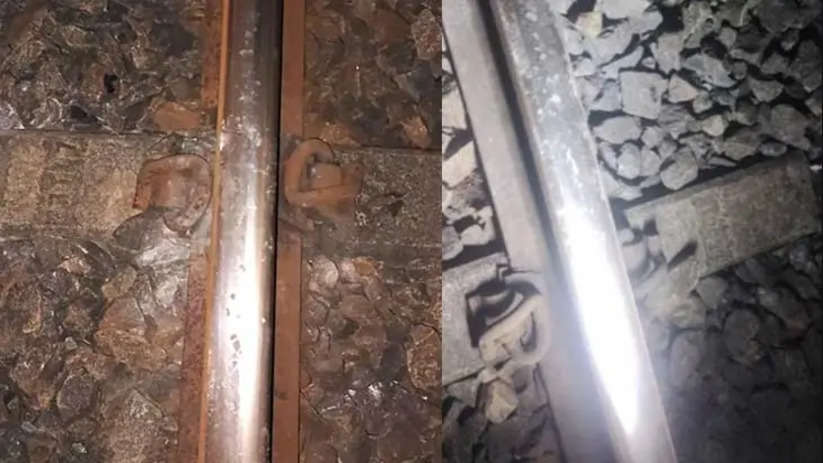 Police investigating the incident of stones on a railway track in Mangaluru.