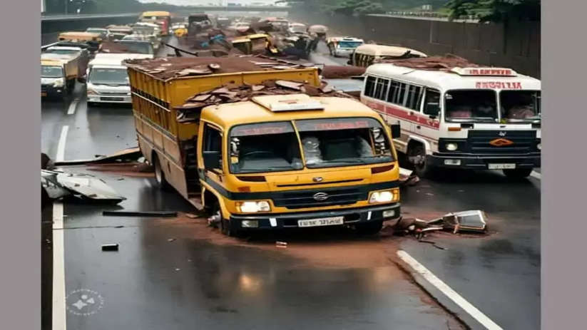 5 Died, Several Injured As Bus Falls Into Ditch On Mumbai Expressway, Died, Several Injured, Bus Falls, Ditch, Mumbai Expressway, Road, Transport.