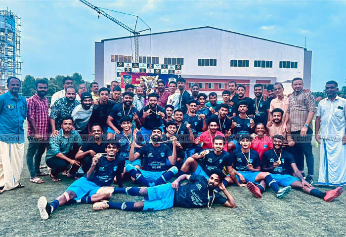 football mogral sports club won in district super division 