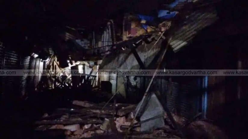 Two-story building collapse in Kasaragod MG Road