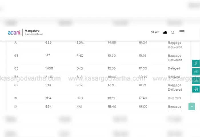 bad weather flight from dubai to mangalore delayed