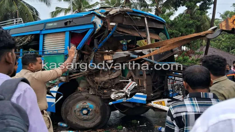 4 people injured in collision between bus and lorry on natio