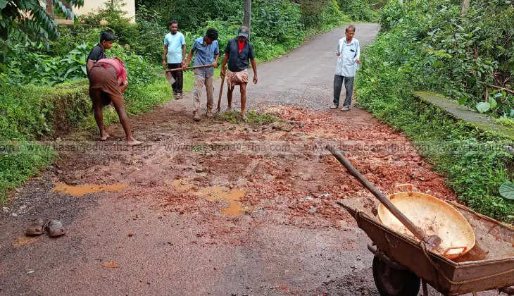 villagers repair neglected road in paivalike