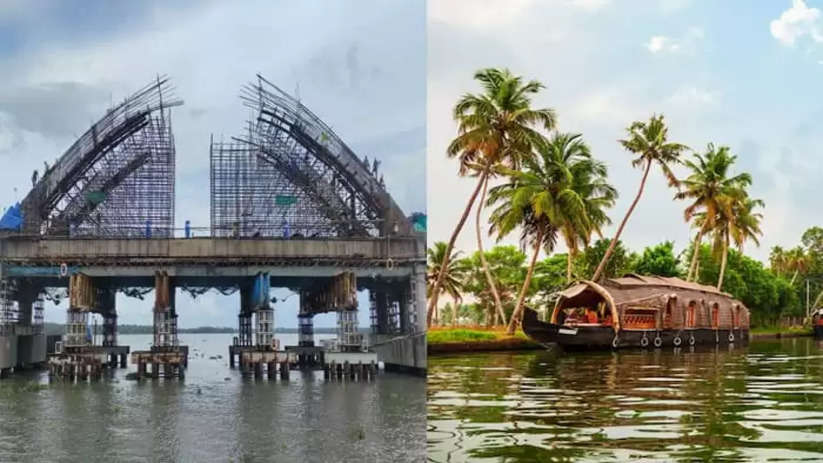 Alappuzha: Construction of Perumbalam bridge across Vembanad Lake in progress, Alappuzha News, News, Kerala, Alappuzha, Torism