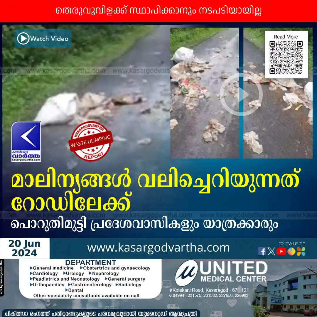 waste dumped on the road public in distress