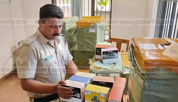 e_cigarettes-seized_in_kasargod.jpg | Confiscated e-cigarettes, Massive E-cigarette Seizure in Kasaragod, Two Arrested