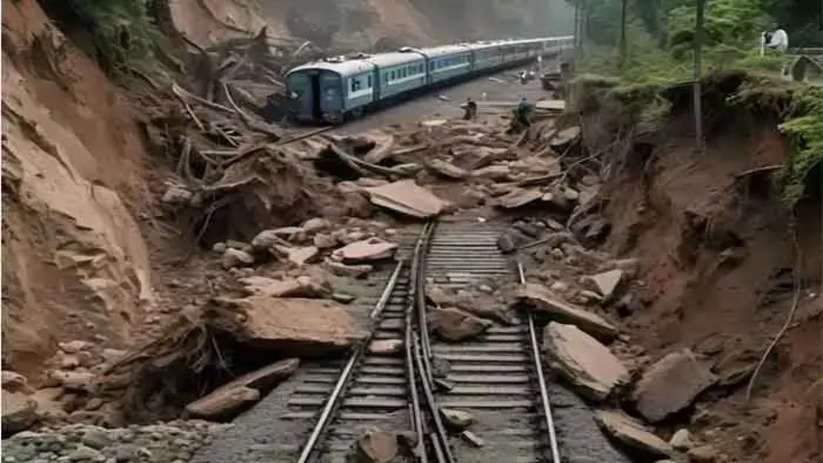 Palakkad landslide, train cancellation, Kerala train news, railway disruption, Southern Railway